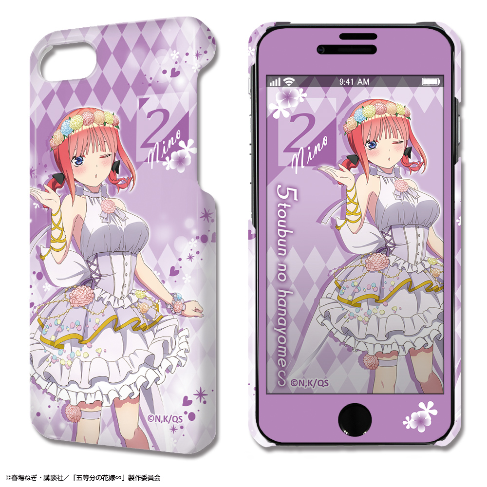 五等分の花嫁∽_iPhone SE(第2世代)/8/7/6/6s_デザジャケット ケース＆保護シート デザイン02(中野二乃/花の妖精ver.)【描き下ろし】