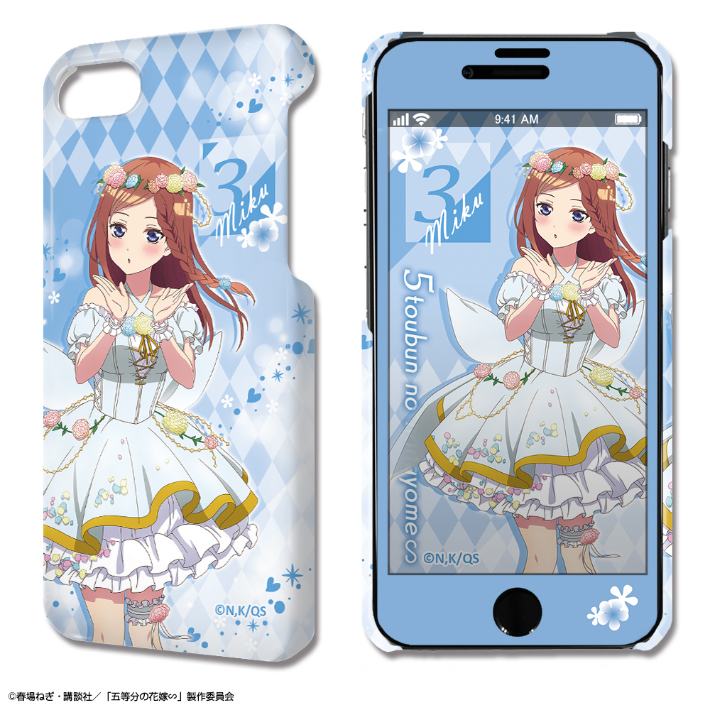 五等分の花嫁∽_iPhone SE(第2世代)/8/7/6/6s_デザジャケット ケース＆保護シート デザイン03(中野三玖/花の妖精ver.)【描き下ろし】