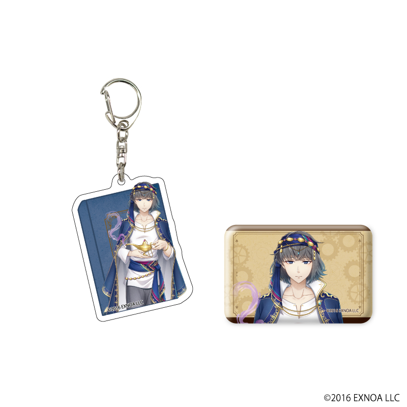 文豪とアルケミスト_アクリルキーホルダー＆スクエア缶バッジセット02/萩原朔太郎 童話Ver.(公式イラスト)