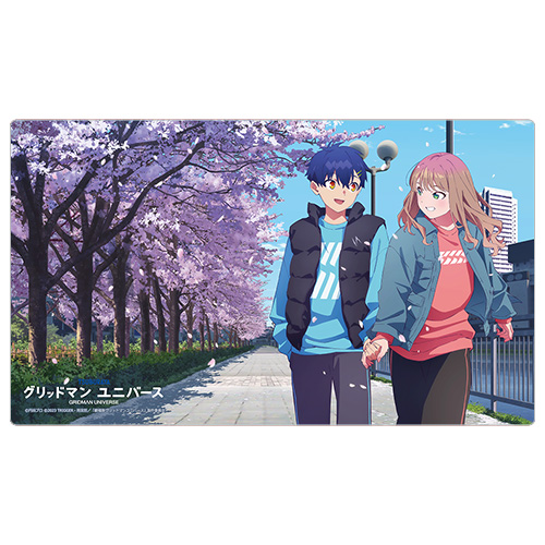グリッドマン ユニバース_描き下ろしラバーマット(蓬&夢芽/桜デート)
