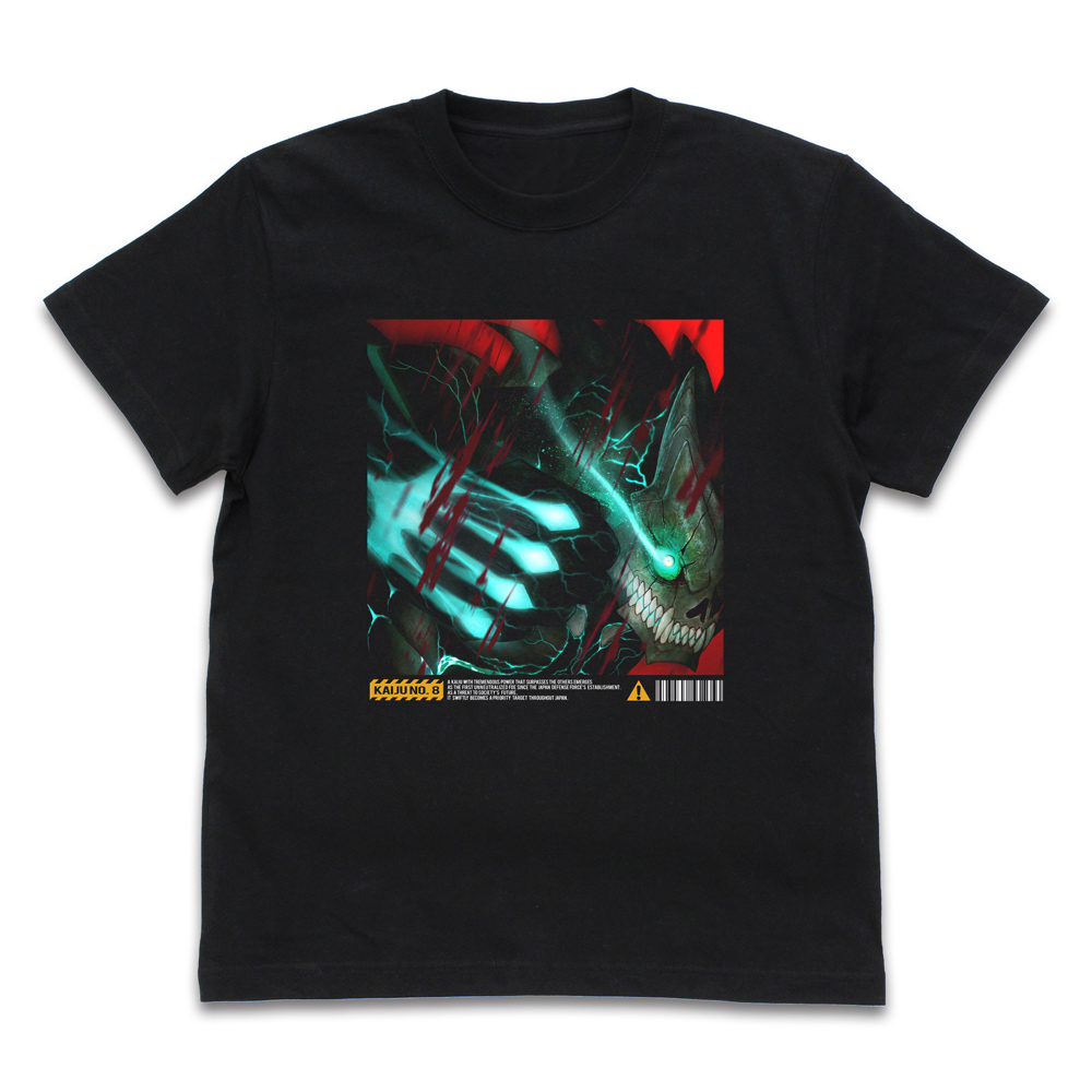 怪獣8号_Lサイズ_フルカラーTシャツ/BLACK-