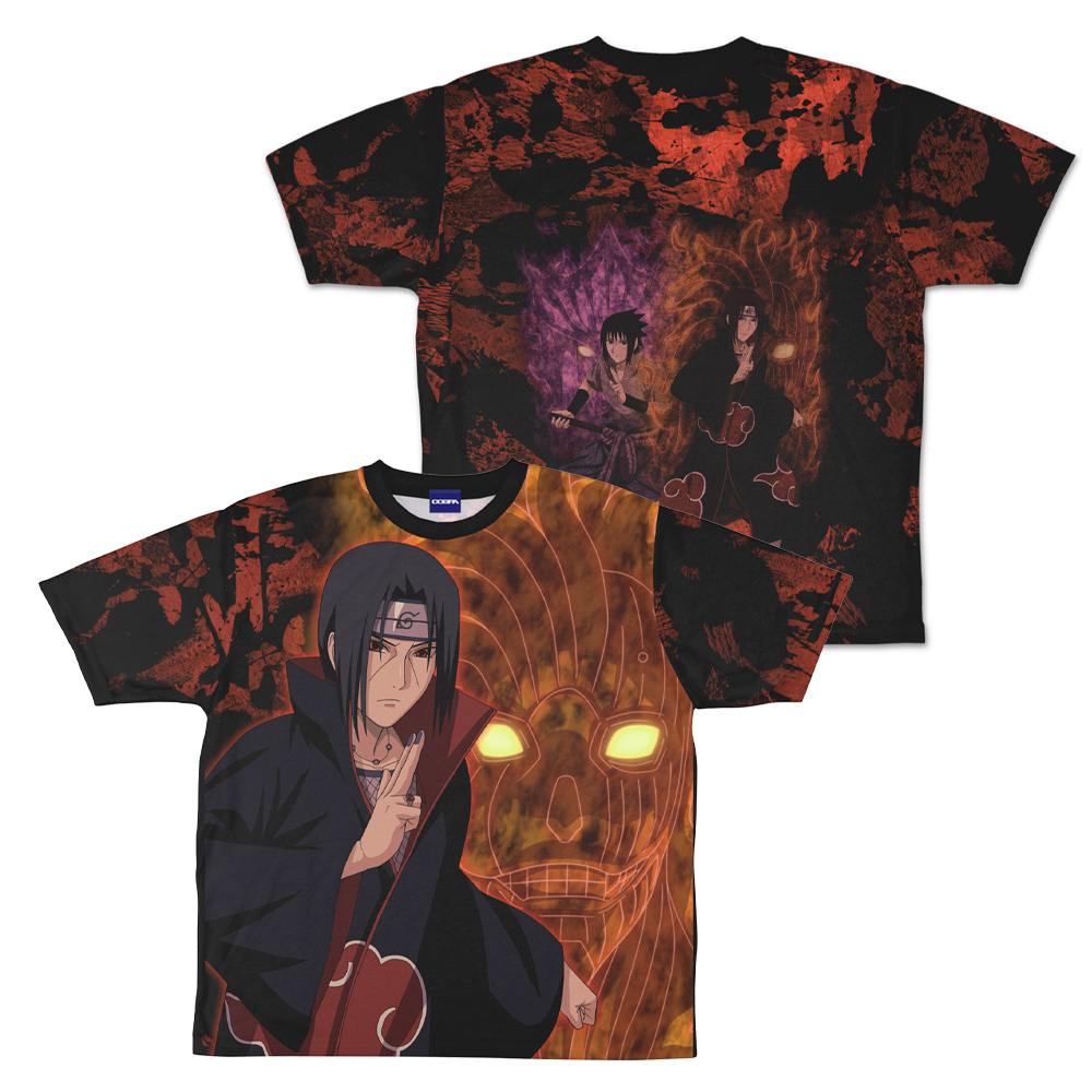 NARUTO-ナルト- 疾風伝_Lサイズ_描き下ろし うちはイタチ 両面フルグラフィックTシャツ/