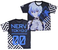 エヴァンゲリオン_Lサイズ_綾波レイ 両面フルグラフィックTシャツ