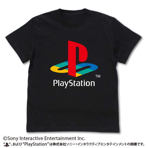 PlayStation（プレイステーション）_Mサイズ_TシャツVer.2 初代 PlayStation/BLACK-