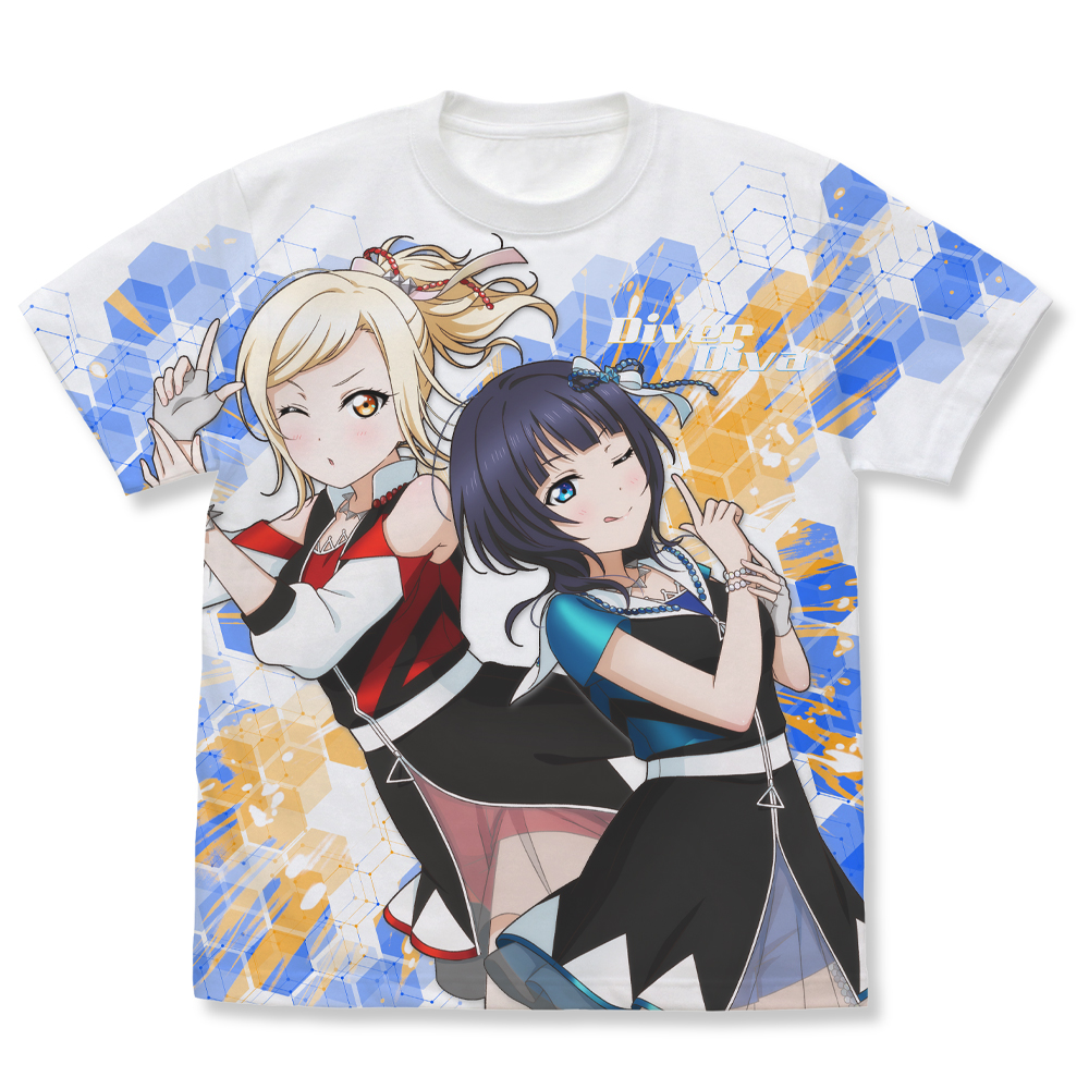 ラブライブ！虹ヶ咲学園スクールアイドル同好会_Lサイズ_DiverDiva フルグラフィックTシャツ/WHITE-