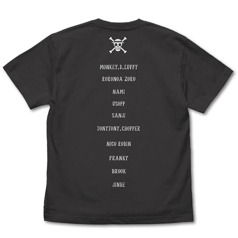 ワンピース 麦わらのドクロ 蓄光Tシャツ SUMI XLサイズ 麦わらのドクロ 蓄光Tシャツ [ワンピース] | キャラクター公式