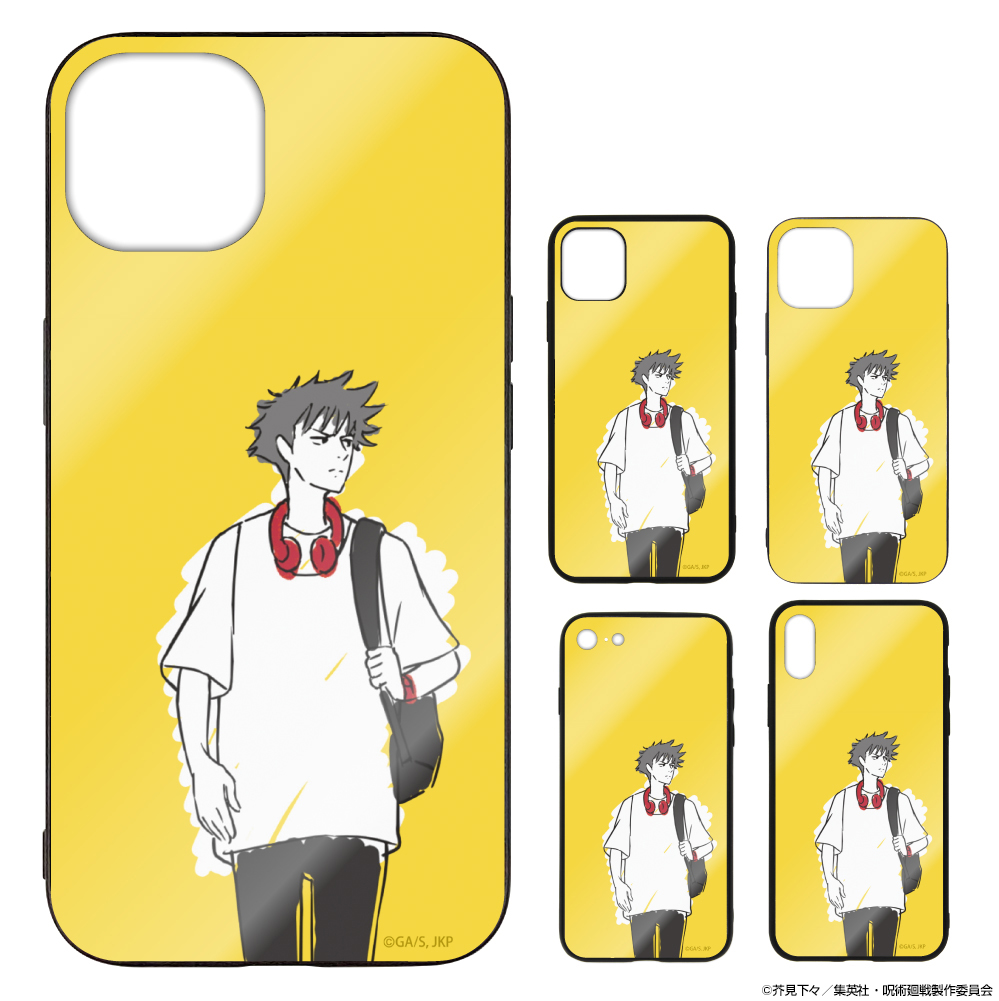 呪術廻戦_12・12Pro共用_伏黒 恵 強化ガラスiPhoneケース/