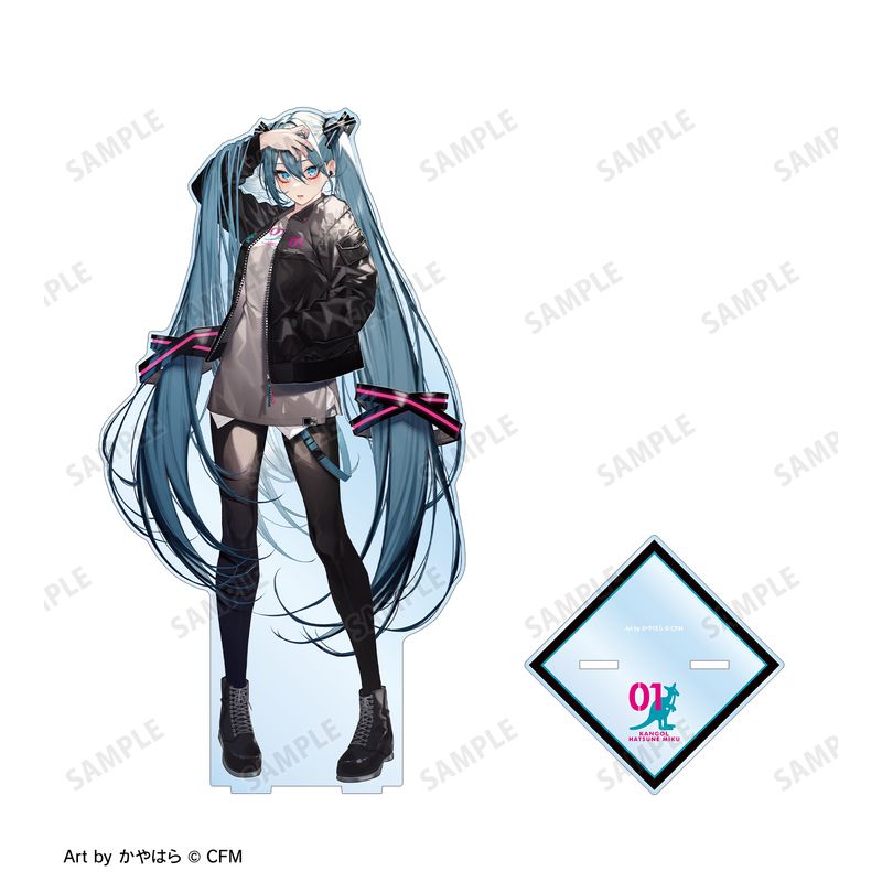 初音ミク　BIGアクリルスタンド　かやはら　アクスタ　KANGOL 初音ミク_KANGOL®コラボ 描き下ろしイラスト 初音ミク Art by かやはら