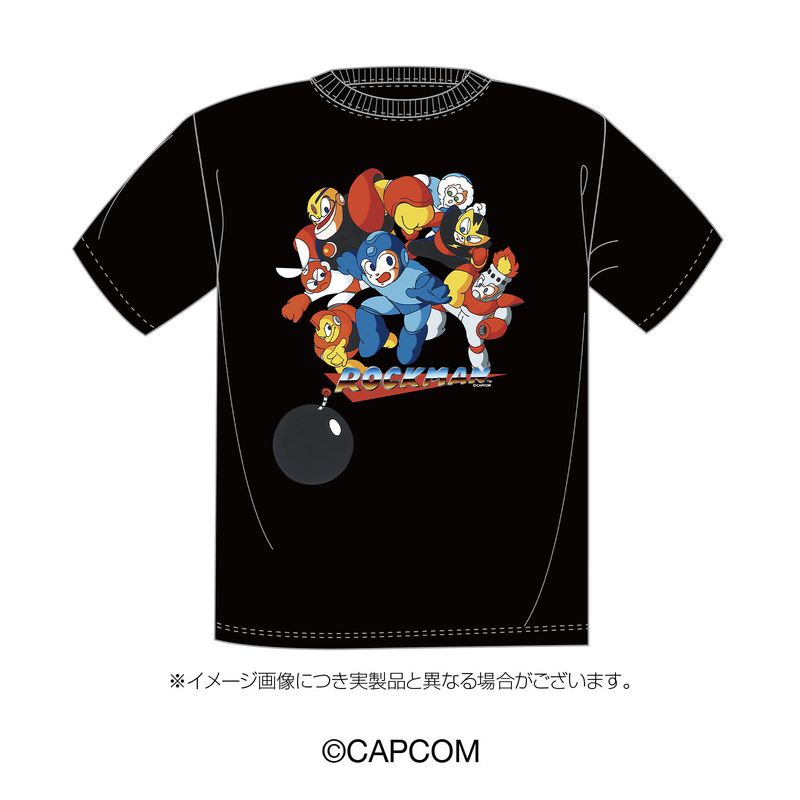 CAPCOMスタッフ用Tシャツ　非売品　当時物　未使用　ロックマン ロックマン_XLサイズ_ロックマンTシャツ ブラック | ロックマン公式