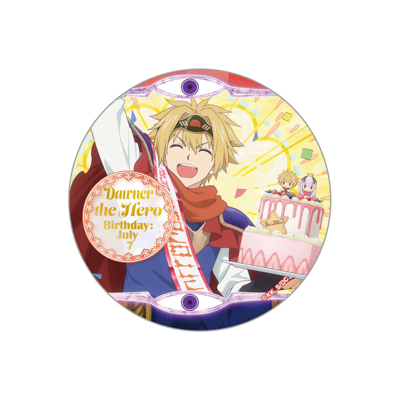 魔王城でおやすみ_75mm_魔王城でおたおめ202307 勇者アカツキ缶バッジ