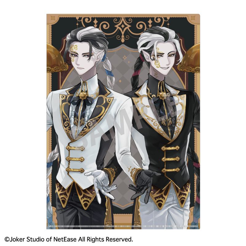 第五人格　白黒無常 　80個　まとめ売り Identity V 第五人格_A4シングルクリアファイル_白黒無常/メイド