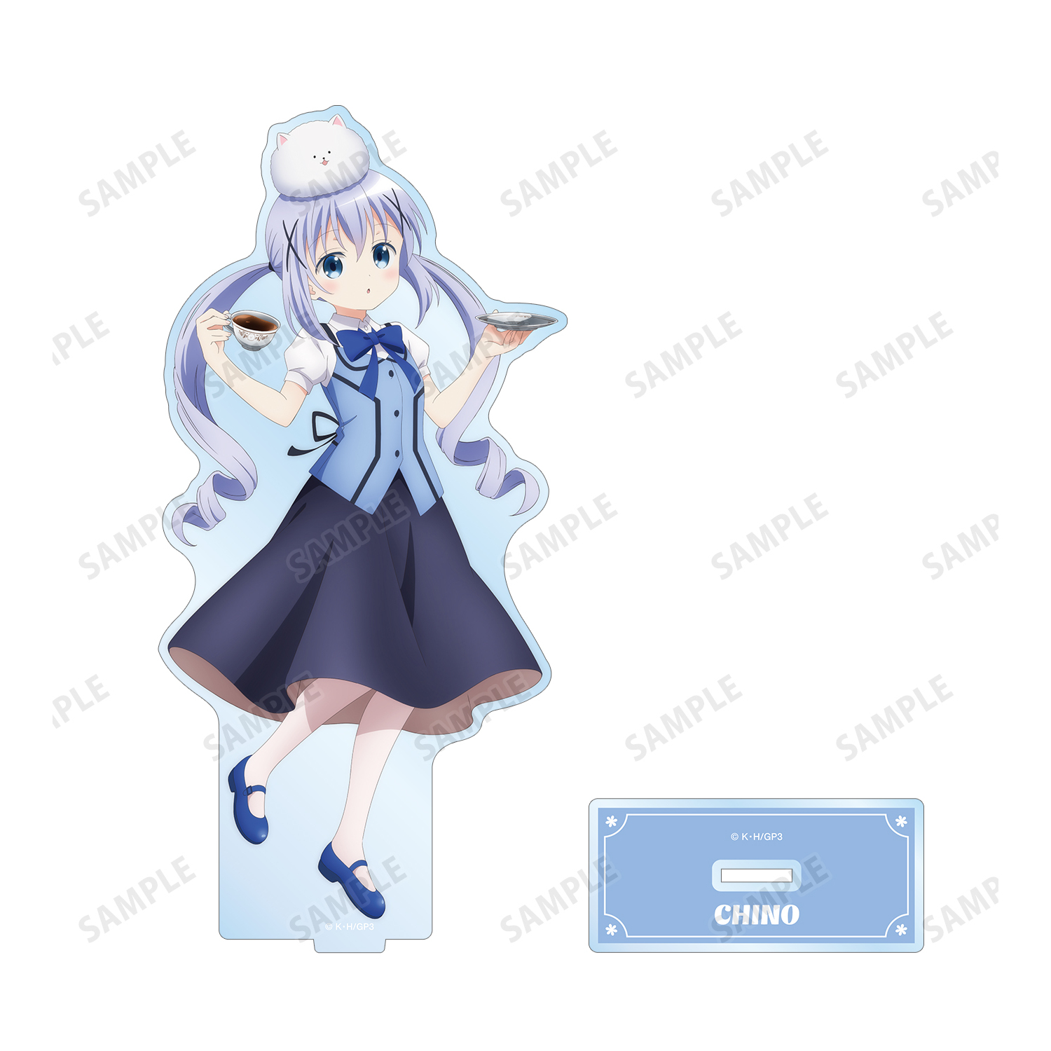 注文はうさぎですか？Liptonコラボ　アクリルクロック　チノ 注文はうさぎですか？Liptonコラボアクリルクロックチノ