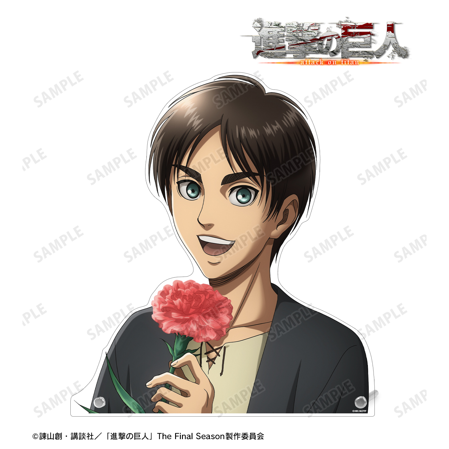 進撃の巨人_描き下ろし エレン Flower Shop ver. 特大ダイカットアクリルパネル