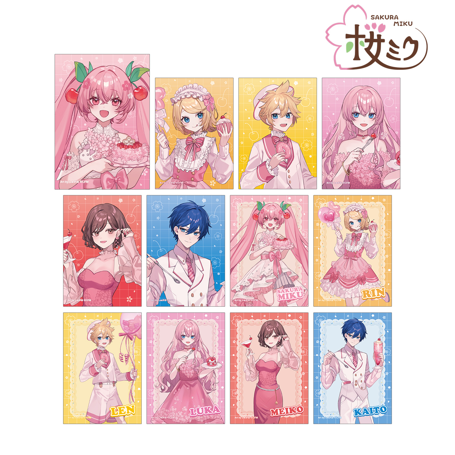 桜ミク_描き下ろし 桜パーティーver. Art by しゅがお トレーディングブロマイド(単位/BOX)【コンプリートBOX/12パック入り】