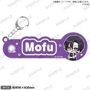 Colorful Peach Name Keyring (Mofu)