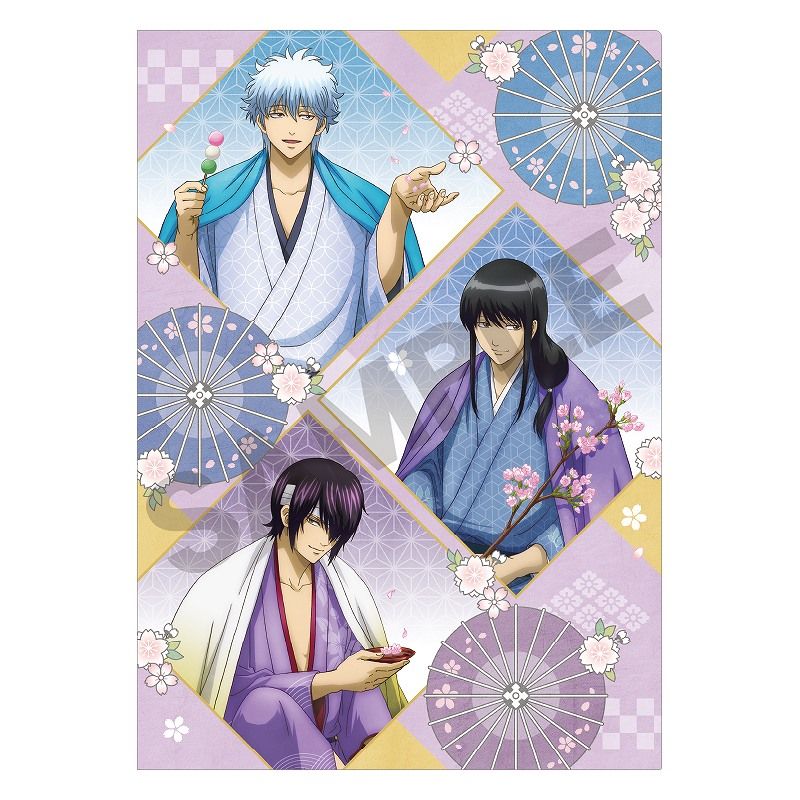銀魂_シングルクリアファイル パープル お花見 | 銀魂公式グッズ