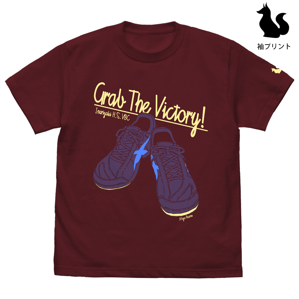 ハイキュー!! TO THE TOP_XLサイズ_宮侑シューズ Tシャツ/BURGUNDY-