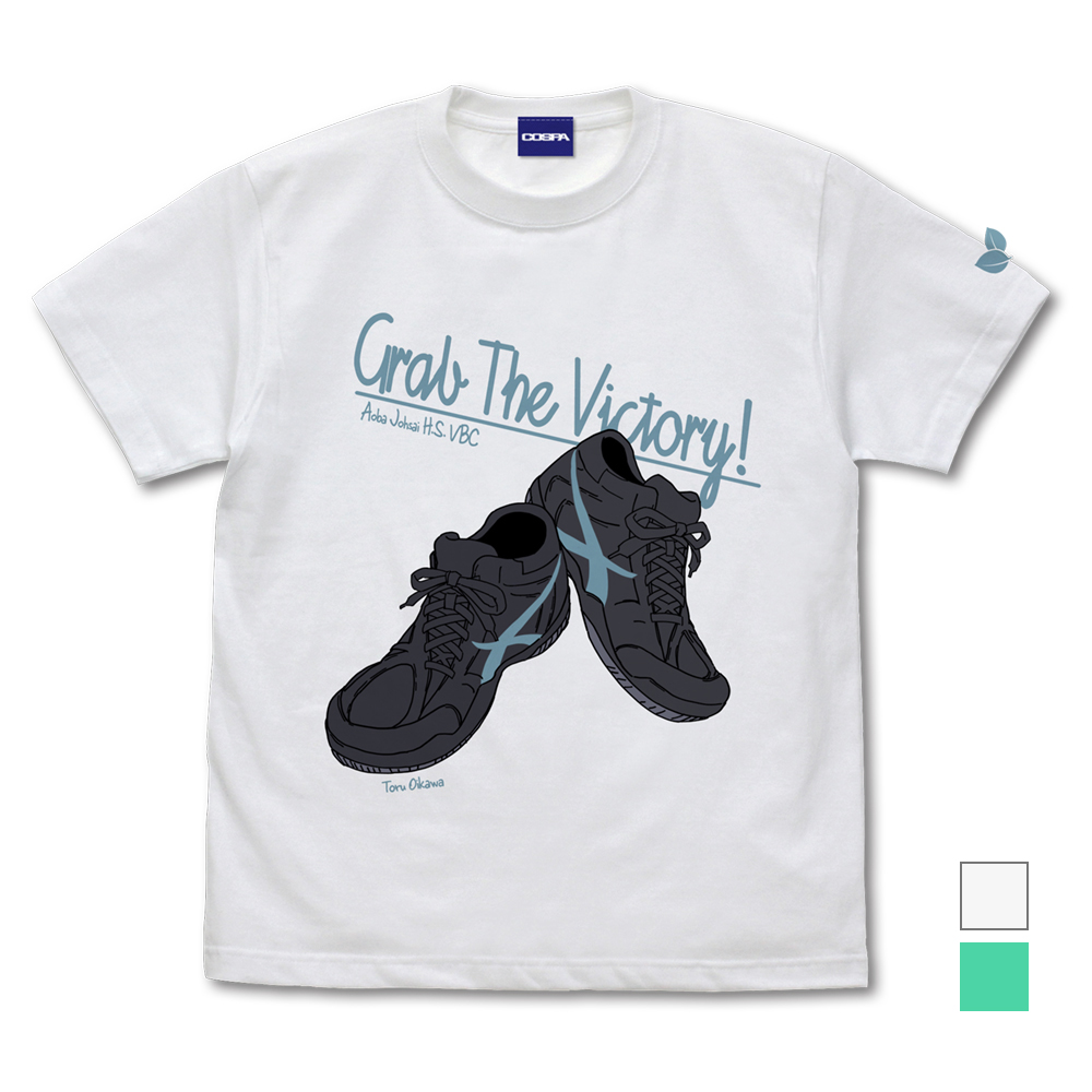 ハイキュー!!_XLサイズ_及川徹シューズ Tシャツ/WHITE-