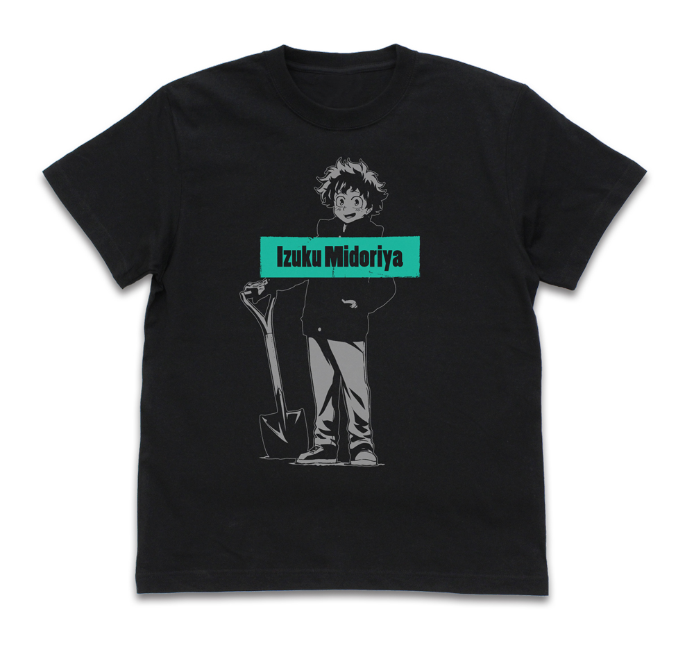 僕のヒーローアカデミア_Mサイズ_緑谷 出久 Tシャツ 雪まつりVer./BLACK-