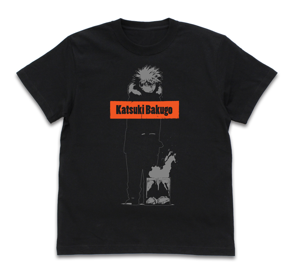 僕のヒーローアカデミア_Lサイズ_爆豪 勝己 Tシャツ 雪まつりVer./BLACK-