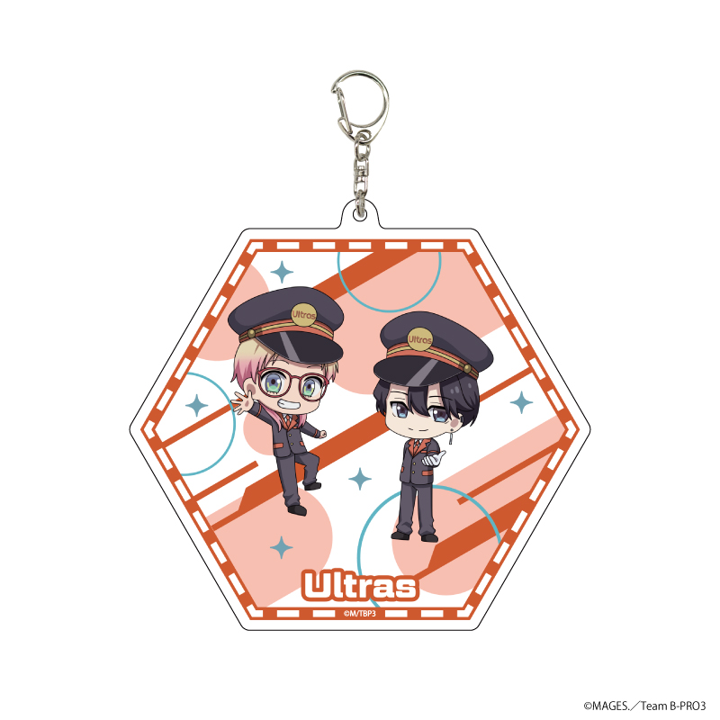 B-PROJECT?熱烈＊ラブコール?_デカアクリルキーホルダー05/駅員ver. ウルトラズ(ミニキャライラスト)