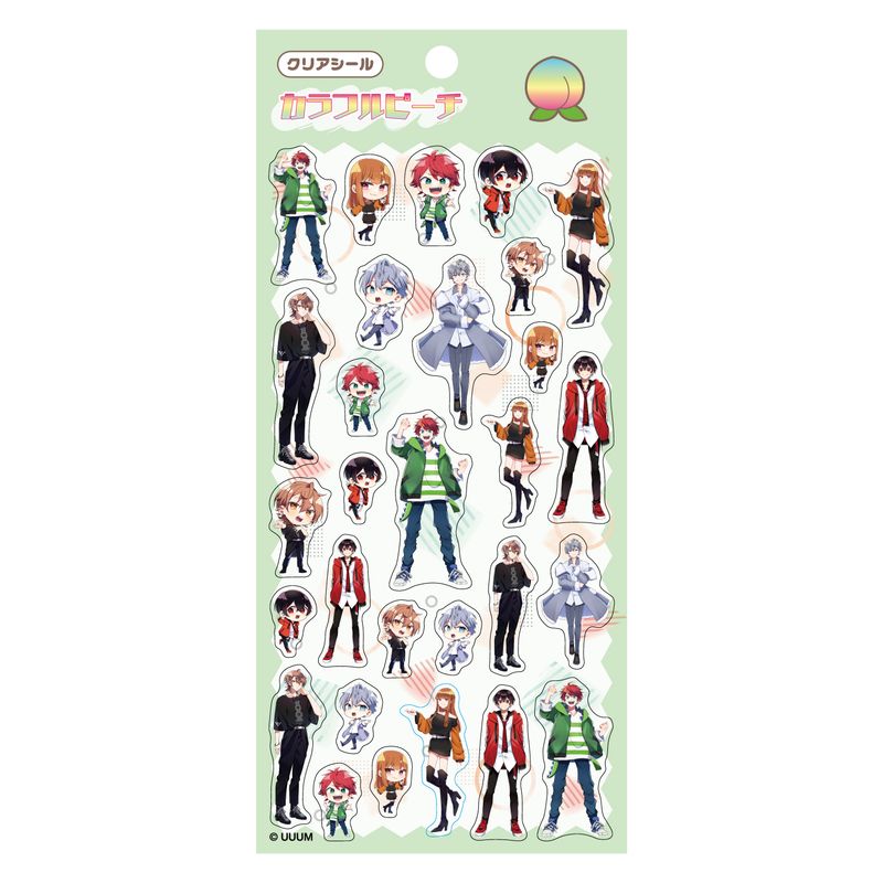 カラフルキャラクターシールセット カラフルピーチ_クリアシール③ | カラフルピーチ公式グッズ