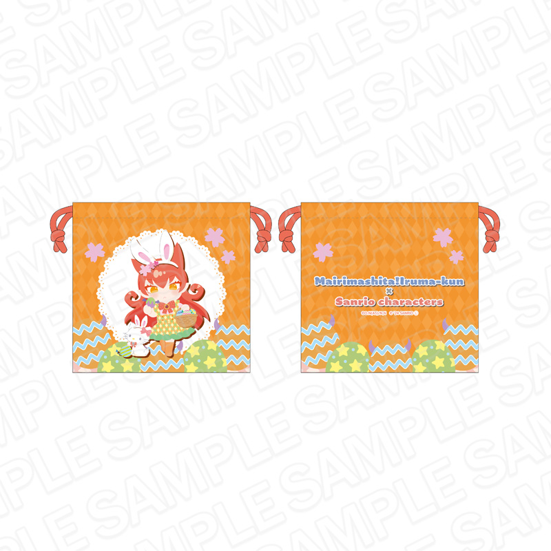 魔入りました！入間くん まいりました入間くん 魔入間×サンリオキャラクターズ_巾着 アザゼル・アメリ×チャーミーキティ Easter ver.