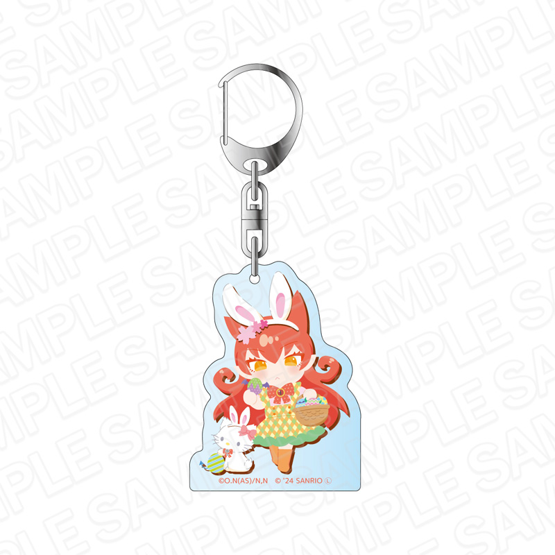 魔入りました！入間くん まいりました入間くん 魔入間×サンリオキャラクターズ_アクリルキーホルダー アザゼル・アメリ×チャーミーキティ Easter ver.
