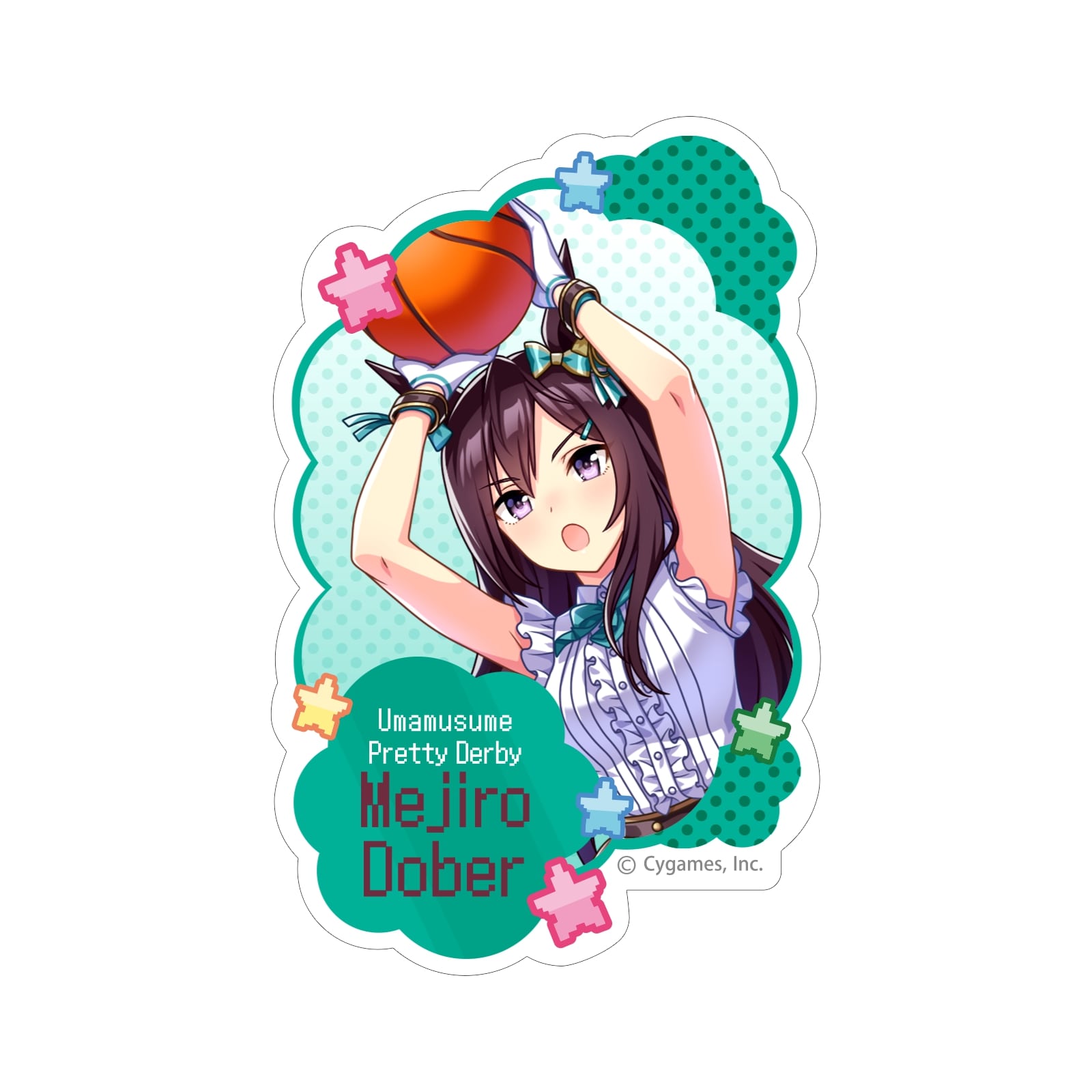 ウマ娘 プリティーダービー_ダイカットステッカー／メジロドーベル、熱血ハチャメチャ大感謝祭！
