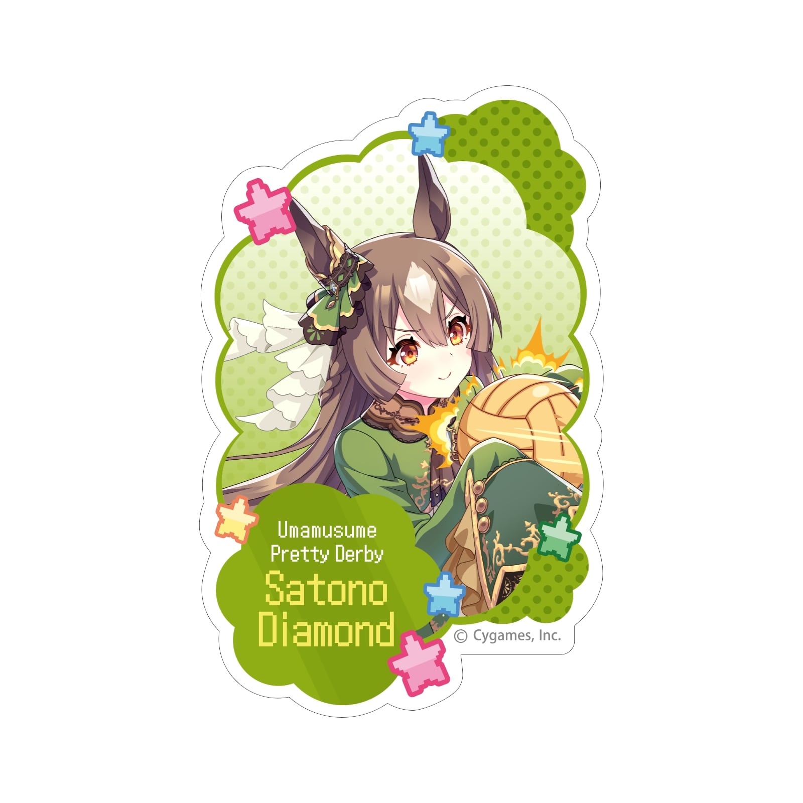 ウマ娘 プリティーダービー_ダイカットステッカー／サトノダイヤモンド、熱血ハチャメチャ大感謝祭！