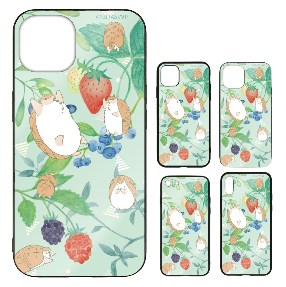 吸血鬼すぐ死ぬ_（対象機種iPhoneX・Xs共用）_ジョンと木の実 強化ガラスiPhoneケース