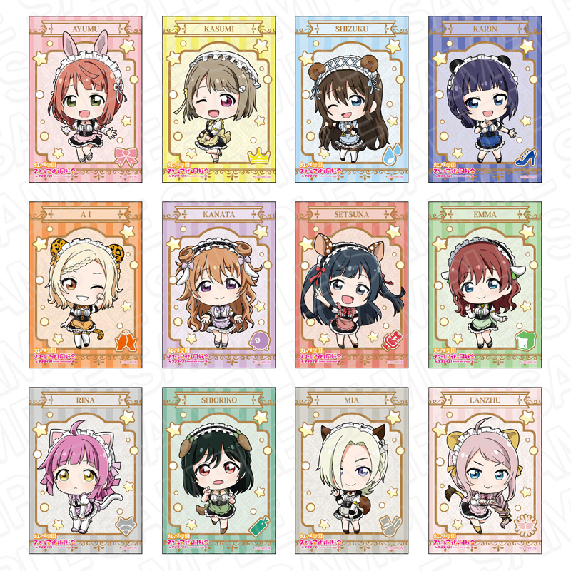 ラブライブ!虹ヶ咲学園スクールアイドル同好会_スクエアカンバッジ アニマルメイド デフォルメ ver　【OPP／12個入り】【コンプリートBOX】