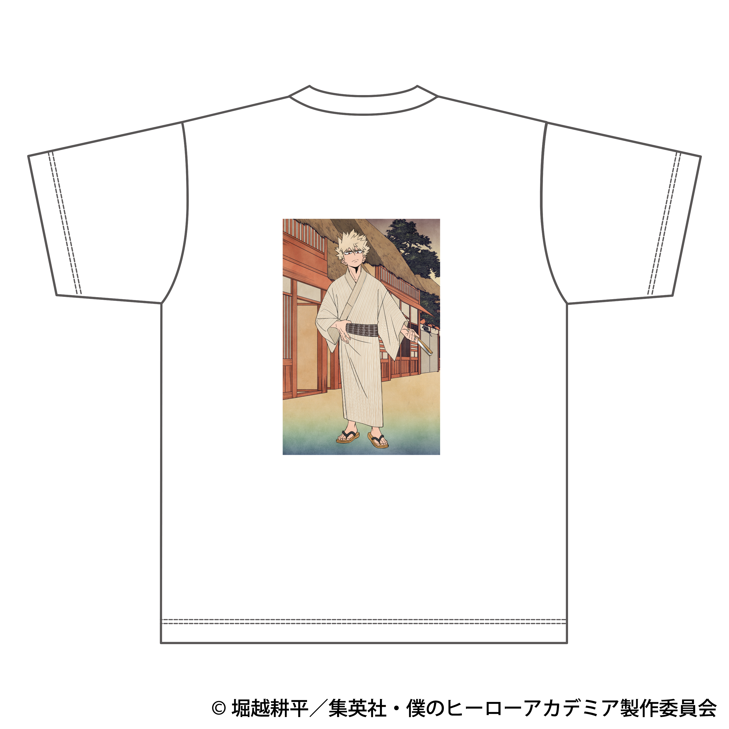 僕のヒーローアカデミア 原作 AJI FRY Tシャツ 爆豪勝己