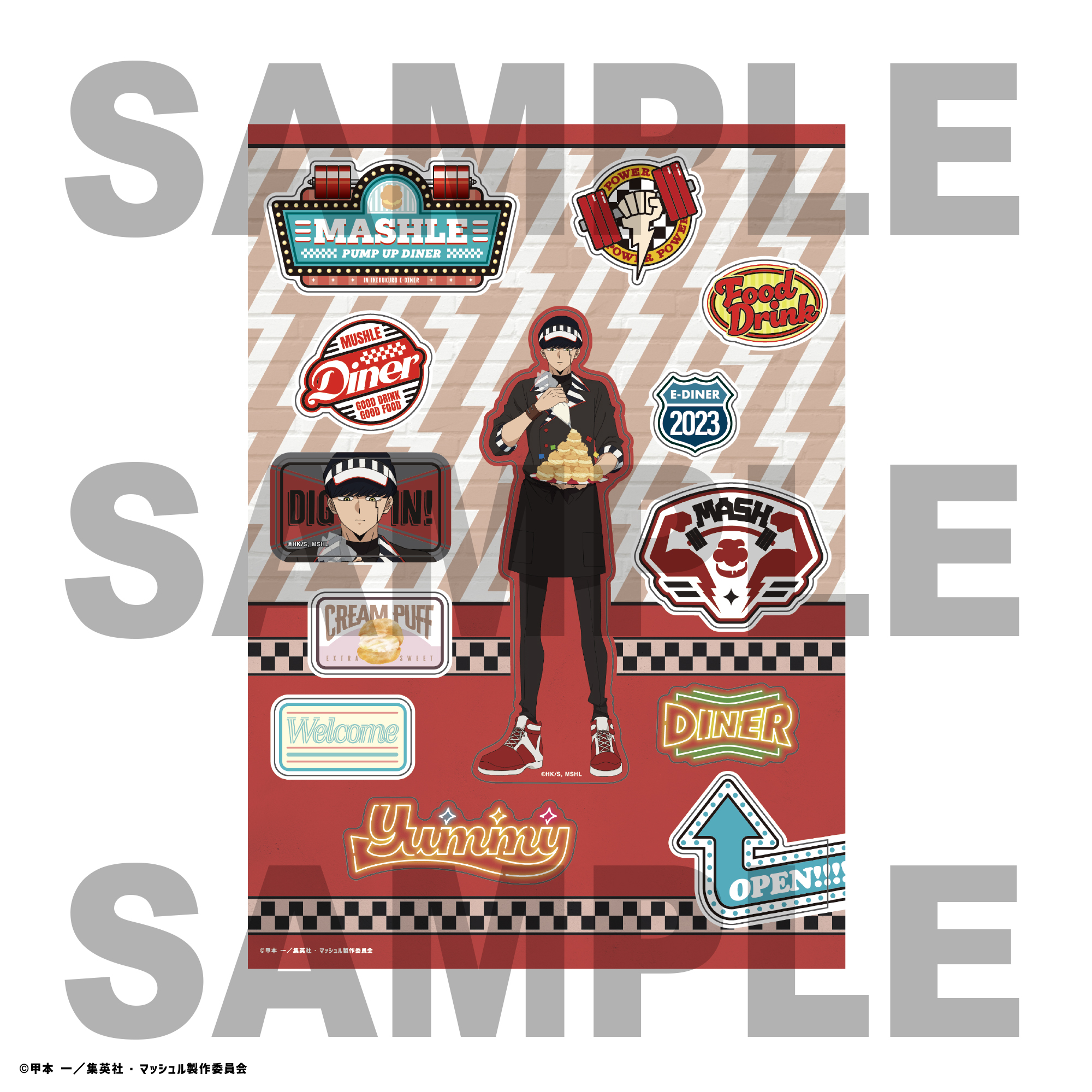 マッシュル-MASHLE-_ダイカットステッカー　マッシュ・バーンデッド