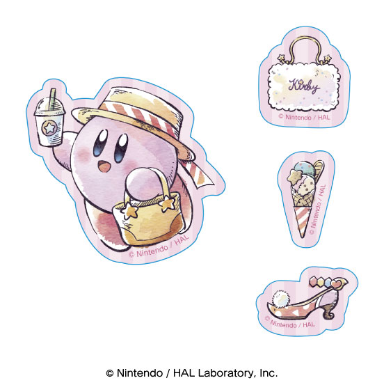 星のカービィ_カービィ・サニーデイ ダイカットステッカーミニセット ?ピンク