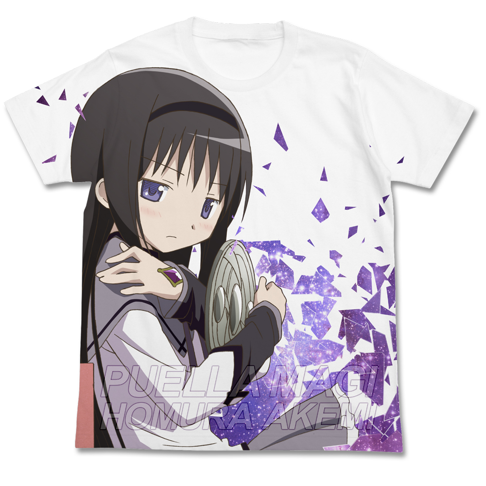 魔法少女まどか☆マギカ_Mサイズ_暁美ほむら フルグラフィックTシャツ ver2.0/WHITE-