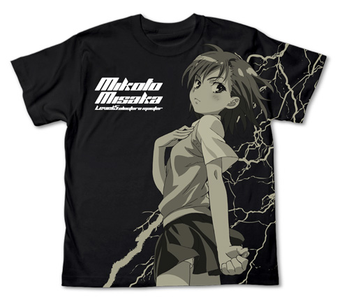 とある科学の超電磁砲_(Mサイズ)_御坂美琴Tシャツ/BLACK