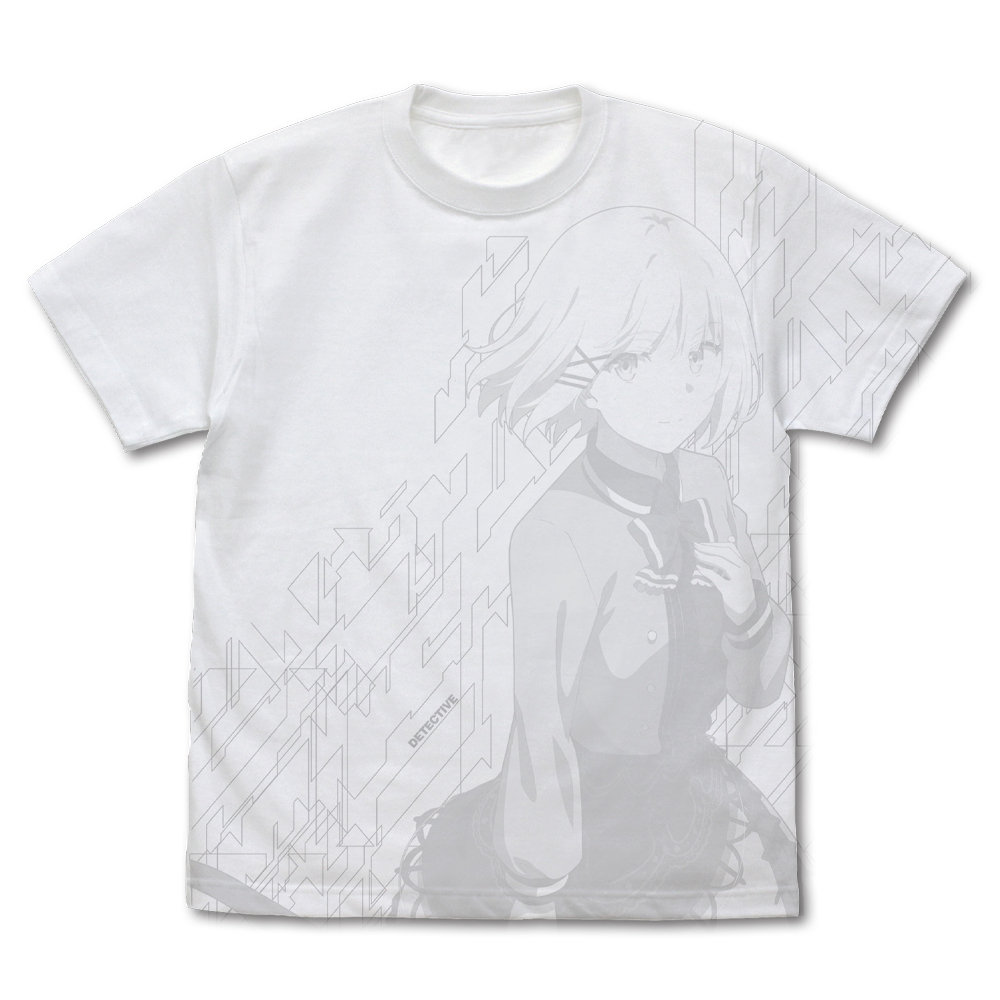 探偵はもう、死んでいる。_Lサイズ_シエスタ オールプリントTシャツ/WHITE