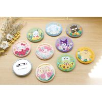 サンリオキャラクターズ_トレーディング花言葉刺繍缶バッジ