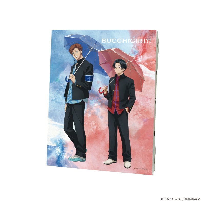 ぶっちぎり?!_キャンバスボード02/荒仁＆真宝 傘ver.(描き下ろしイラスト)