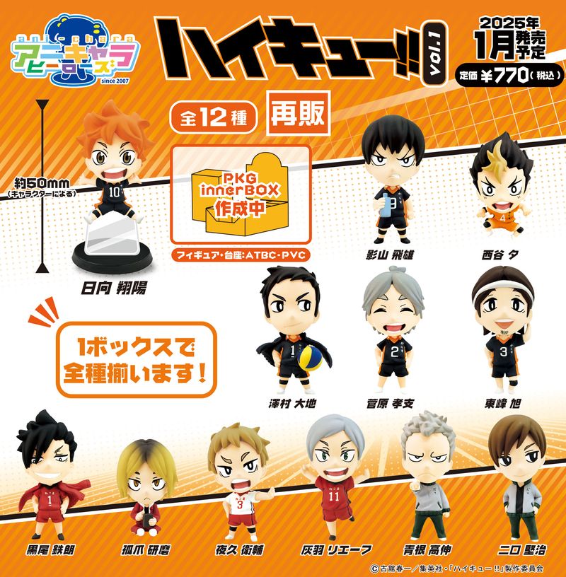 最終価格　ハイキュー！　アニキャラヒーローズ　vol1 vol2 コンプリート ハイキュー!!_アニキャラヒーローズ Vol.1【コンプリートBOX／12個入り