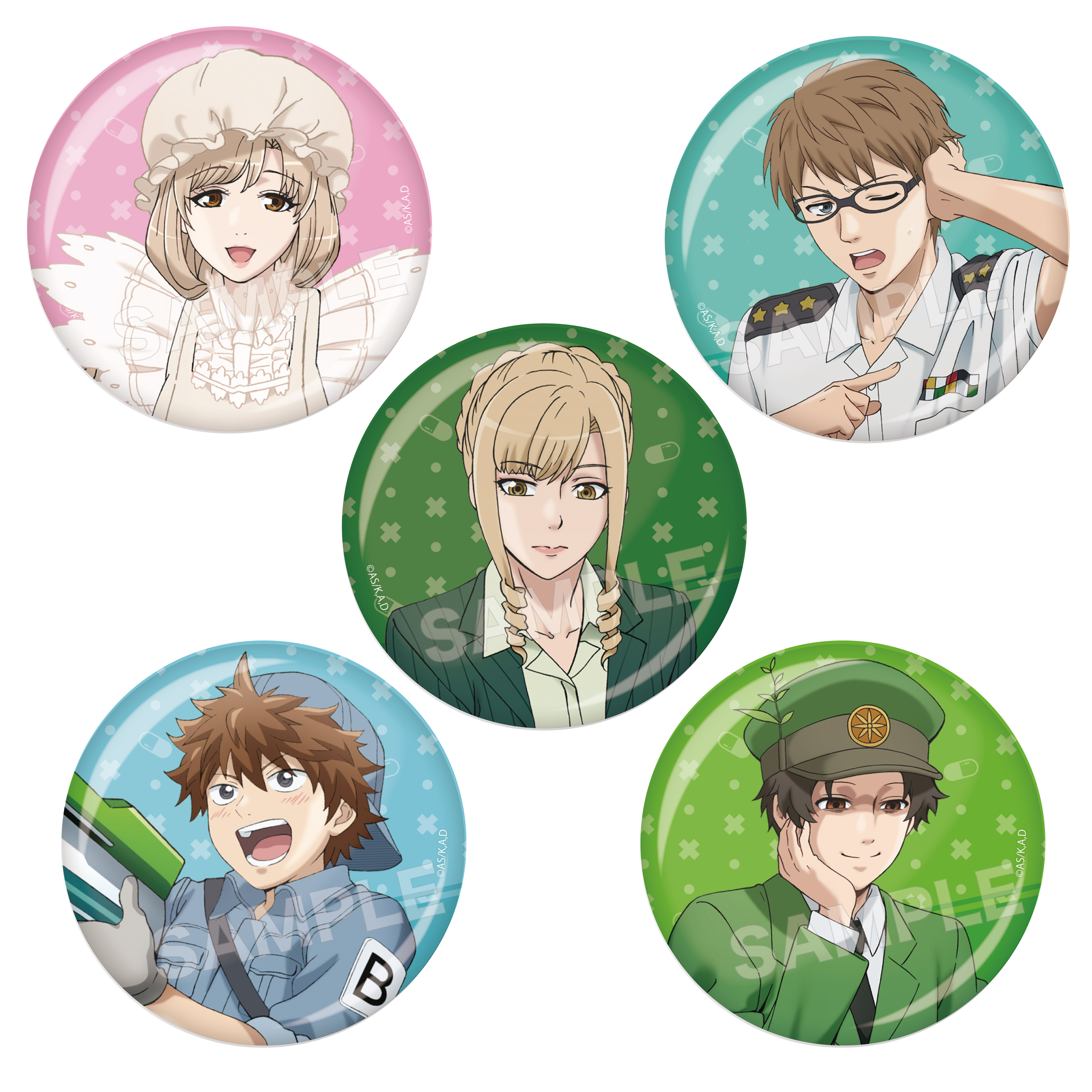 はたらく細胞_メタリック缶バッジ 01 第1弾【BOX／9個入り
