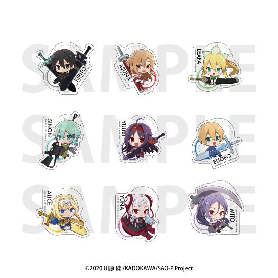 トレーディングアクリルキーホルダー（メカニックデフォルメ）セット　SAOグッズ ソードアート・オンライン_ダイカットステッカーセット デフォルメ