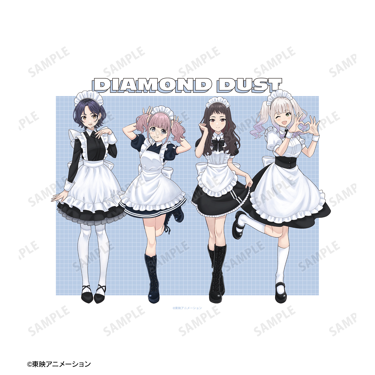 ガールズバンドクライ ダイヤモンドダスト メイド風ver. キャラファイングラフ ガールズバンドクライ - 描き下ろし ダイヤモンドダスト 集合