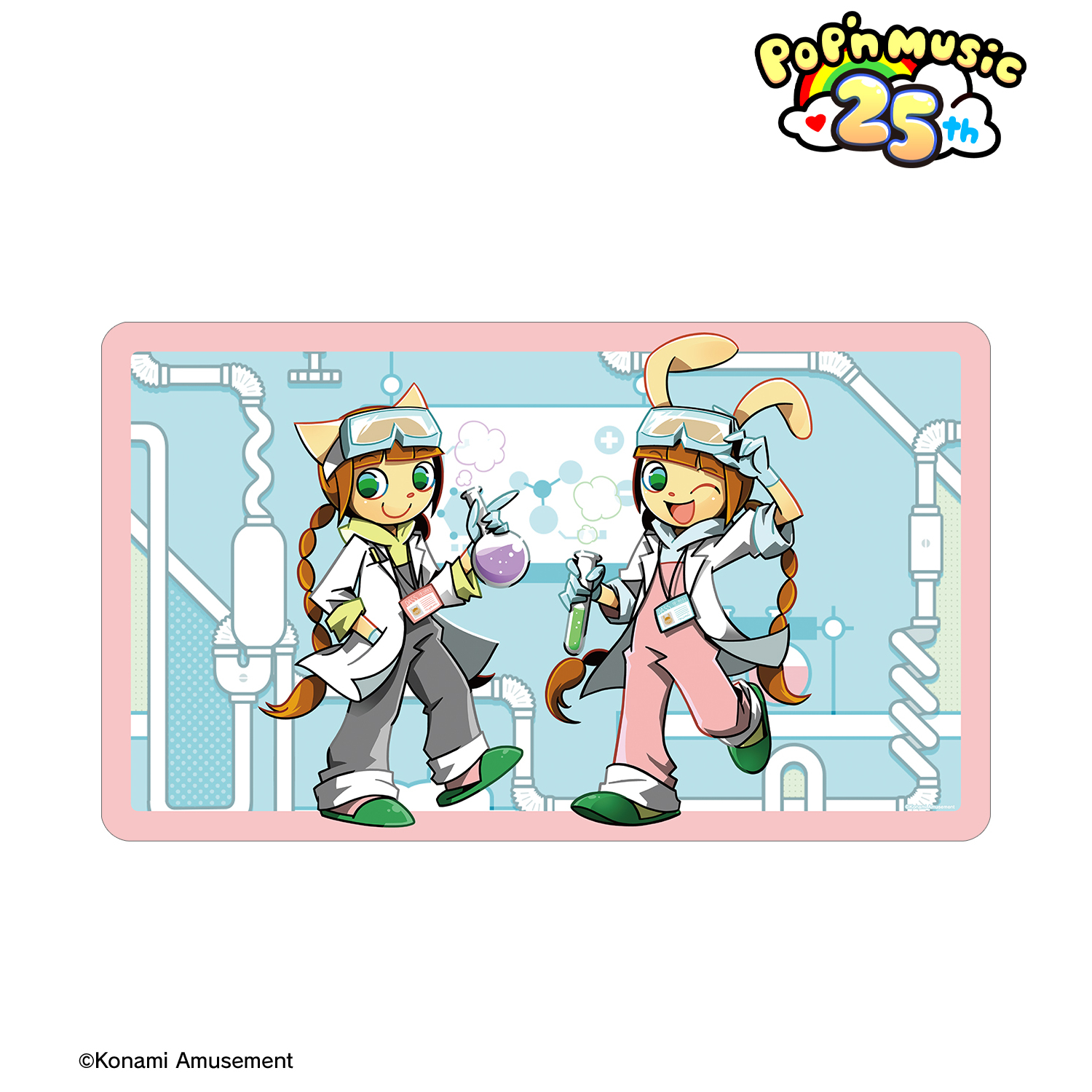 pop'n music_ミミ&ニャミ マルチデスクマット