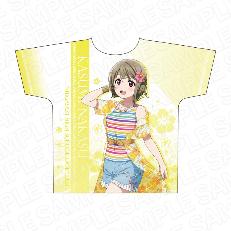 ラブライブ!虹ヶ咲学園スクールアイドル同好会_フリーサイズ_フルグラフィックTシャツ 中須かすみ アロハ ver