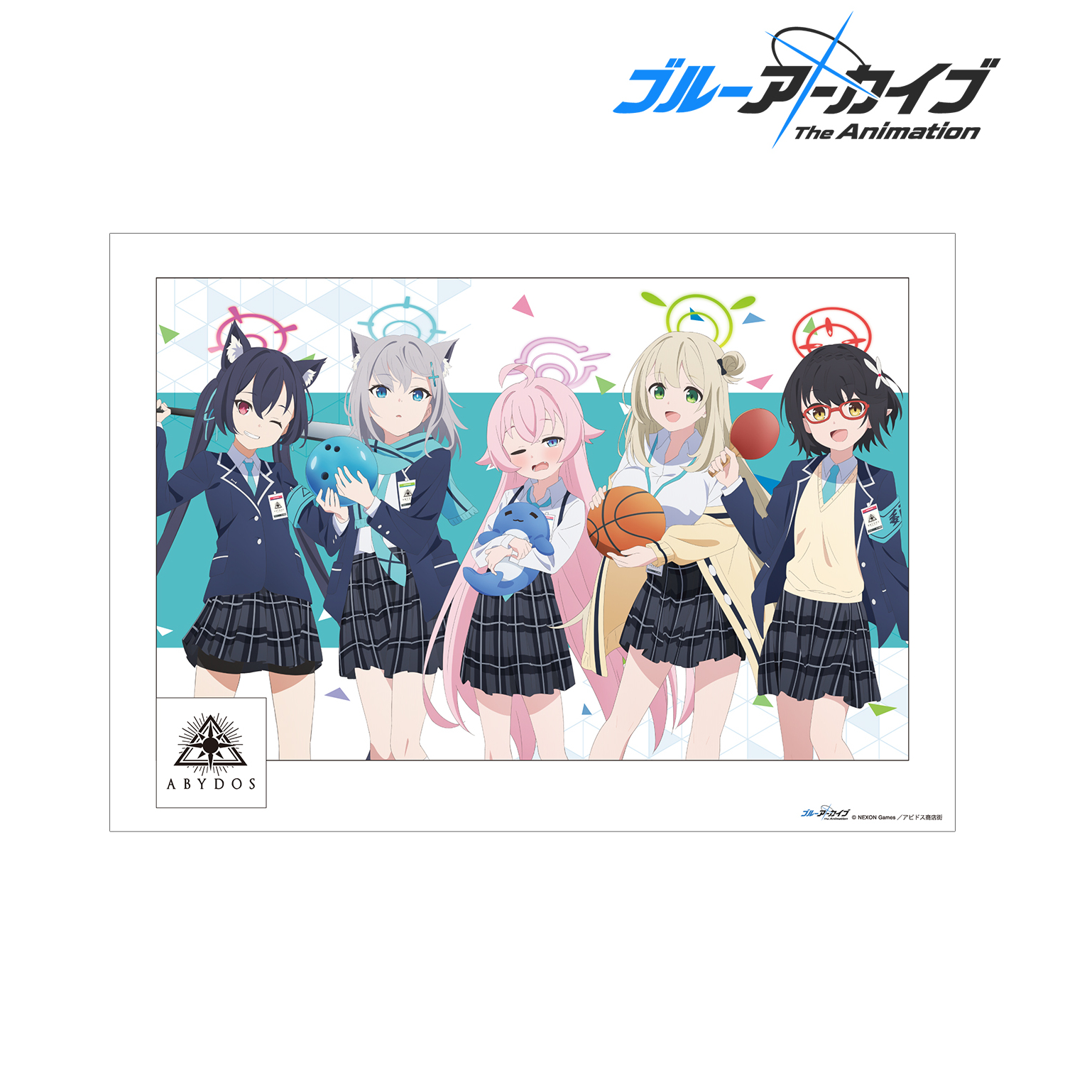 ブルーアーカイブ The Animation_描き下ろし アクティビティver. 対策委員会 A3マット加工ポスター