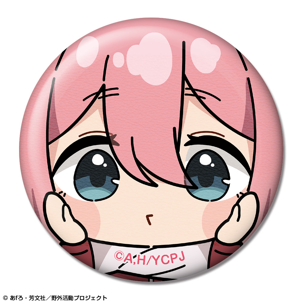 ゆるキャン△ SEASON３_ぷに顔缶バッジ デザイン02(各務原なでしこ/B)【ゆるぷに】