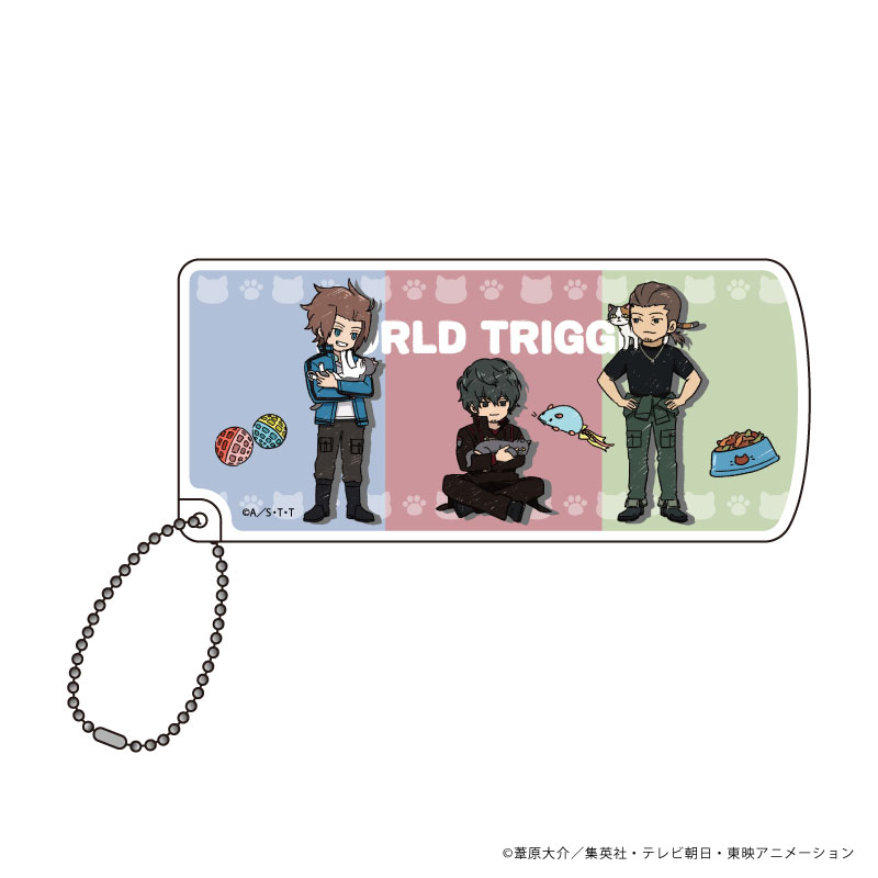 ワールドトリガー_スライド式小物ケース07/迅悠一＆太刀川慶＆冬島慎次 猫ver.第4弾(グラフアートイラスト)