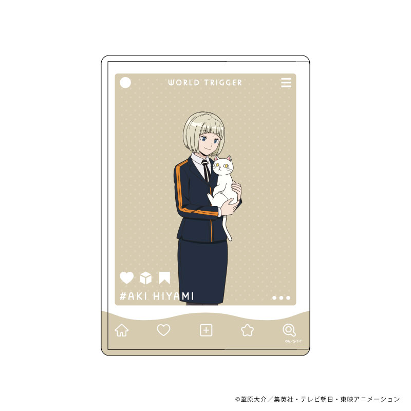 ワールドトリガー_キャラクリアケース42/氷見亜季 猫ver.第4弾(描き下ろしイラスト)